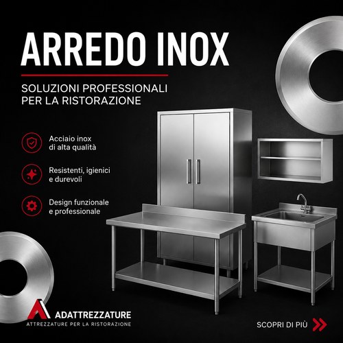 Tavolo Inox 120x70 con Alzatina
